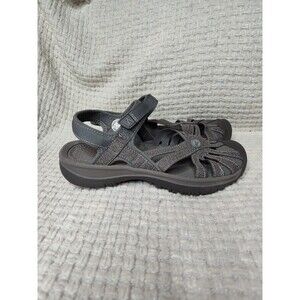 KEEN Rose Sandal Womens Size 8 Gray Gargoyle/Raven Anatomical Footbed Outdoor